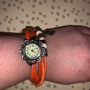 Orange Multi strand watch